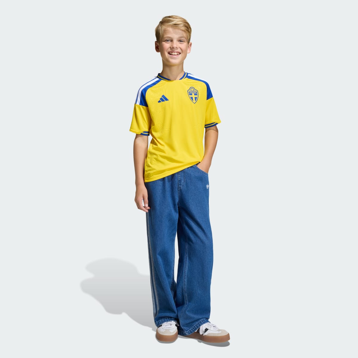 Kid's Adidas Sweden Home 2026 Jersey - Image 5