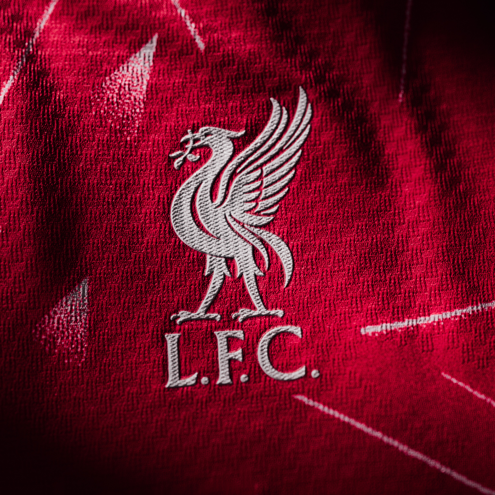 Visual featuring the new Liverpool 26/27 Home Kit Crest