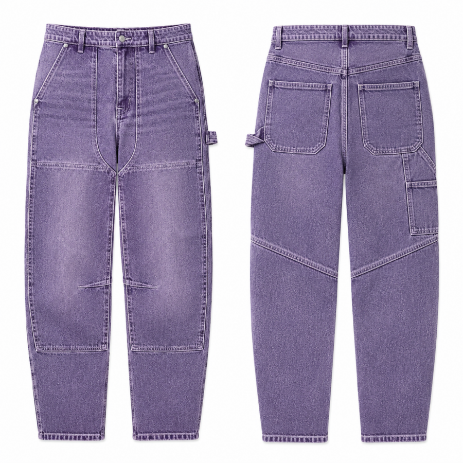 Vintage Purple Double-Knee Carpenter Jeans
